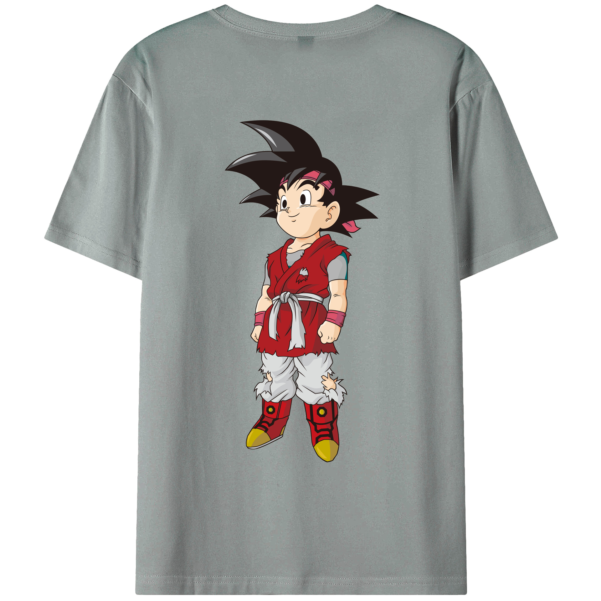 （画像用） ドラゴンボール 孫悟空（そん ごくう）Son Goku カカロット DRAGON BALL Kakarotto 綿100％ メンズ半袖Tシャツ（バックプリント） 通気性
